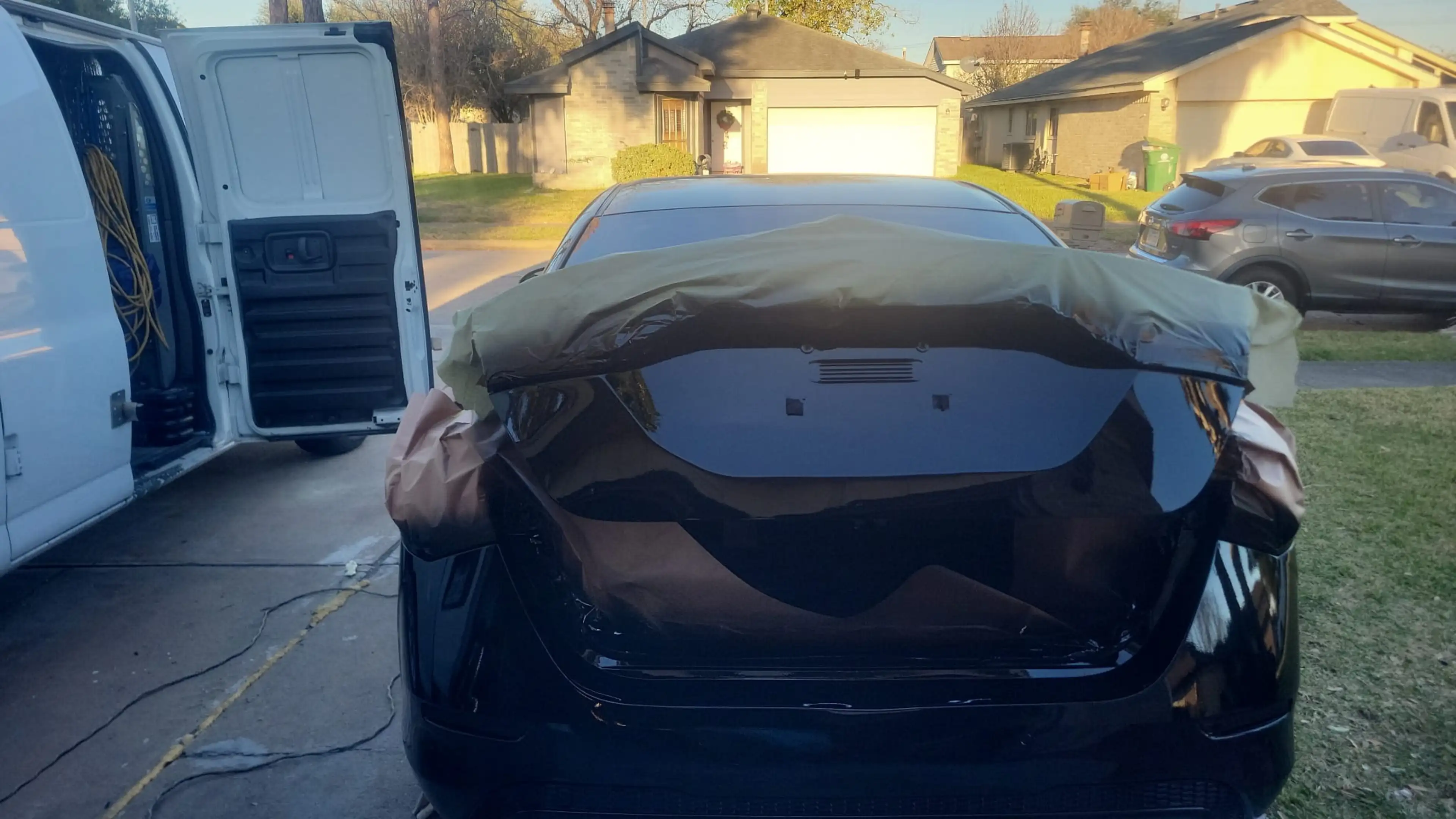 Reparación móvil de bumper dañado en Houston